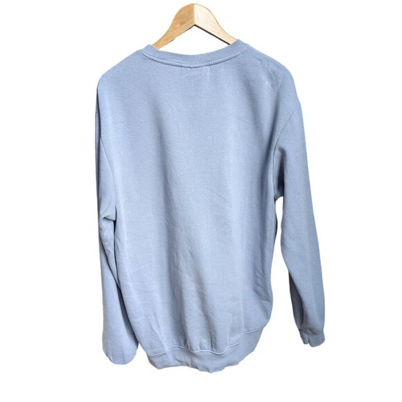 H&M Pastel Blue Oversized Crewneck Sweater Men Size Medium - Picture 5 of 12